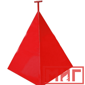 Фото 14 - Пожарная пирамида для пожарного гидранта 500x500x600 (Трехгранная).